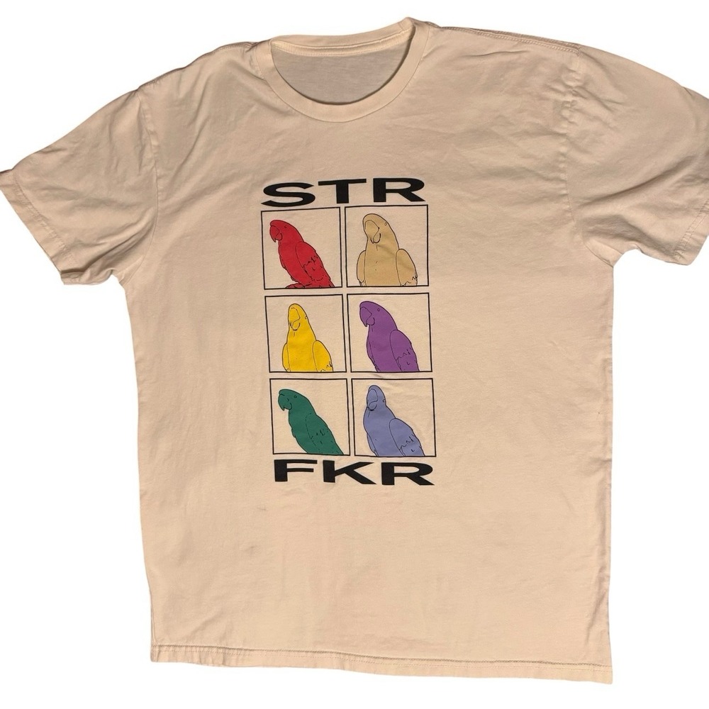 STRFKR Men's Parrots T Shirt Men's Size Medium Short Sleeve